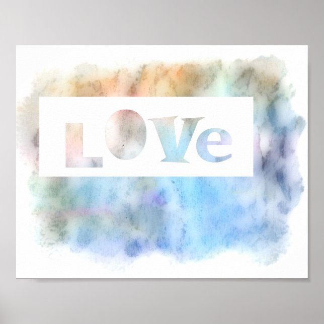 love typography quote poster word art (Front)
