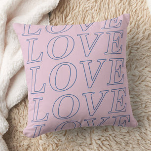 Love Typography Valentine's Day Pillow - Lavender