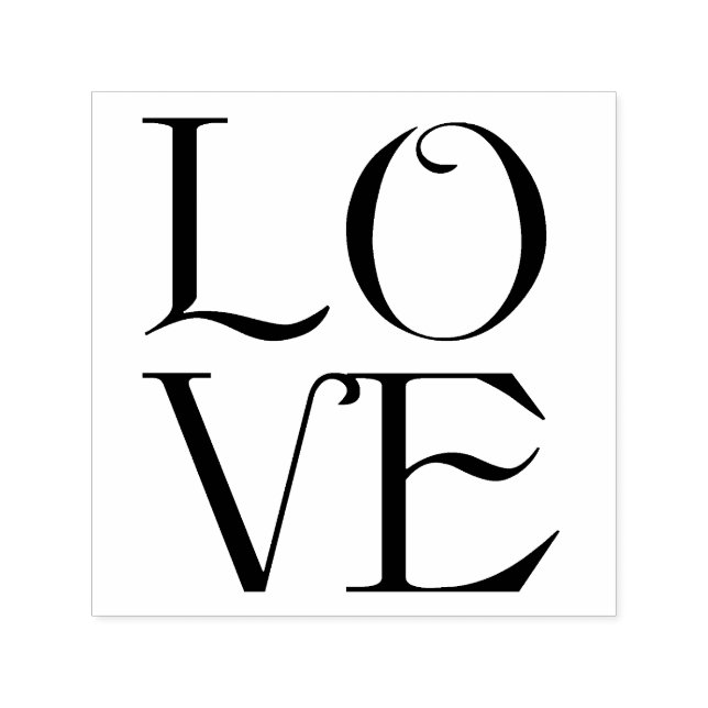 Love Typography Wedding Self-inking Stamp (Design)