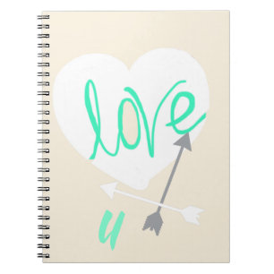 Love U Heart Arrows Notebook