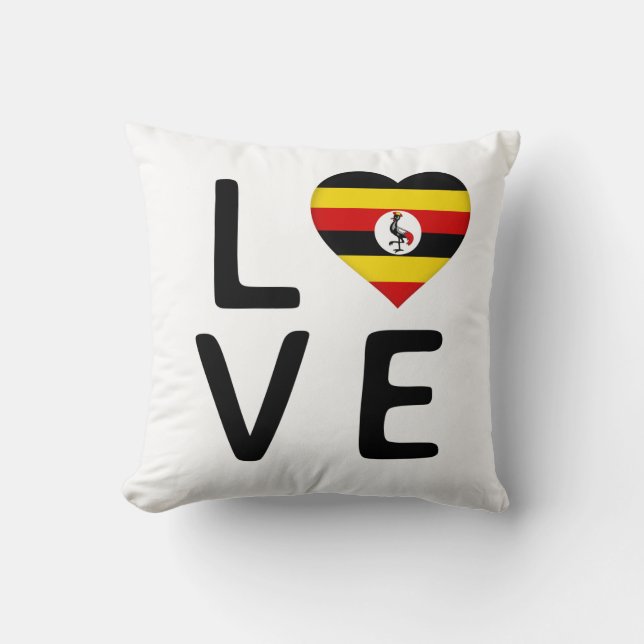 Love - Uganda Flag Cushion (Front)