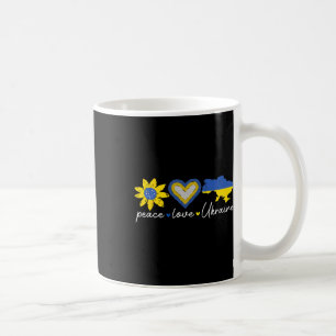 Love Ukraine Peace Sunflower Heart Unity Awareness Coffee Mug