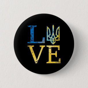 Love Ukraine Shirtukrainian Tryzub Zelensky Milita 6 Cm Round Badge