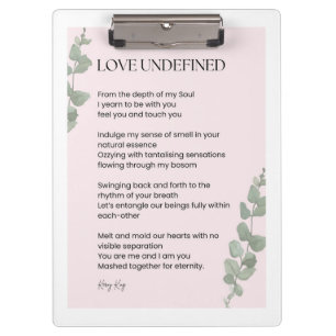 Love Undefined Poem Poetry  Clipboard