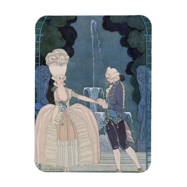 Love under the Fountain, illustration for 'Fetes G Magnet (Vertical)