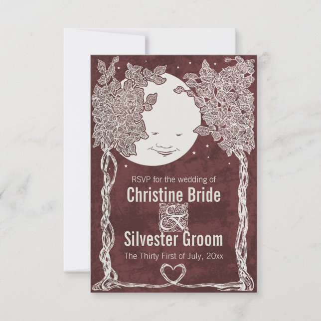 Love Under the Stars, 3.5x5 RSVP Card (Front)