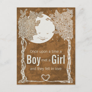 Love Under the Stars, engagement Announcement Postcard