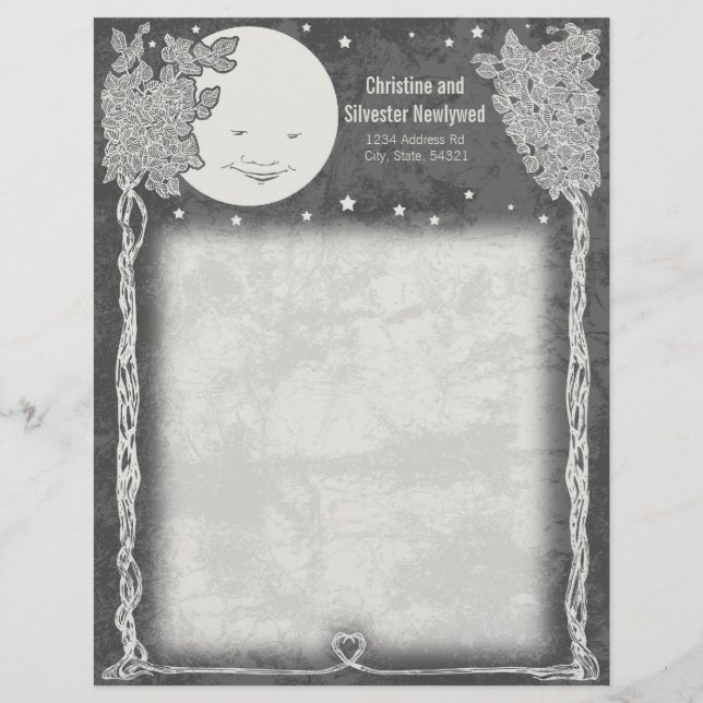 Love Under the Stars, Letterhead Template (Front)