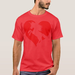 Love Unicorns Heart Unicorn Silhouette Cute T-Shirt