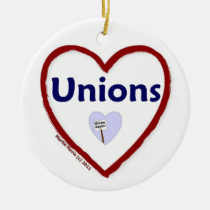 Love Unions Ceramic Ornament