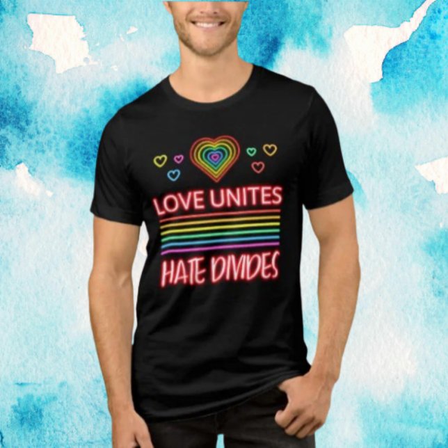 Love Unites Hate Divides Tri-Blend Shirt (Creator Uploaded)