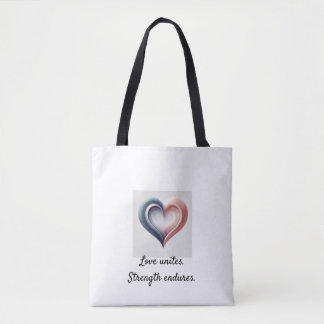 Love Unites — Inspirational Yin Yang Heart Tote Ba Bag