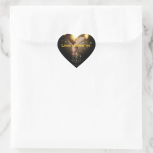 Love unites us heart sticker