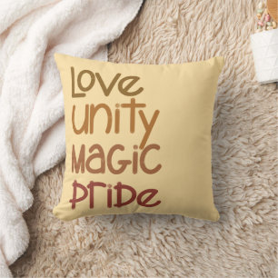 Love Unity Magic Pride Black  Cushion