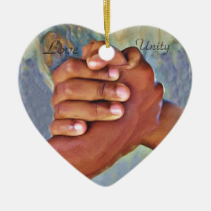 Love,Unity,Peace_ Ceramic Ornament