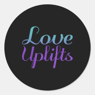 Love Uplifts, Mental Health Awareness Classic Round Sticker