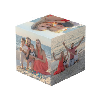 "LOVE US" Family Photo PERSONALIZE Cube