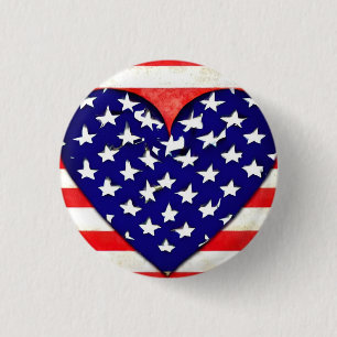 Love USA 3 Cm Round Badge