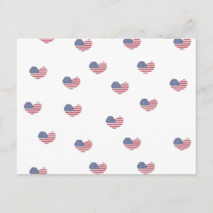 Love usa pattern postcard