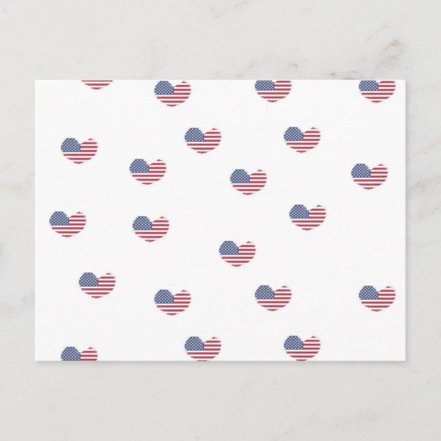 Love usa pattern postcard (Front)
