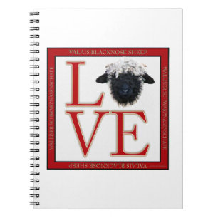 Love Valais Blacknose Sheep Notebook