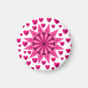 LOVE VALENTINE, BIRTHDAY PARTY GIFT WITH HEARTS MA MAGNET