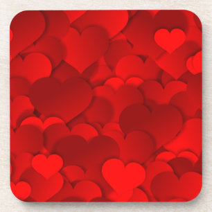 Love, Valentine, Day, Heart, Women, Pink, Rose Coaster