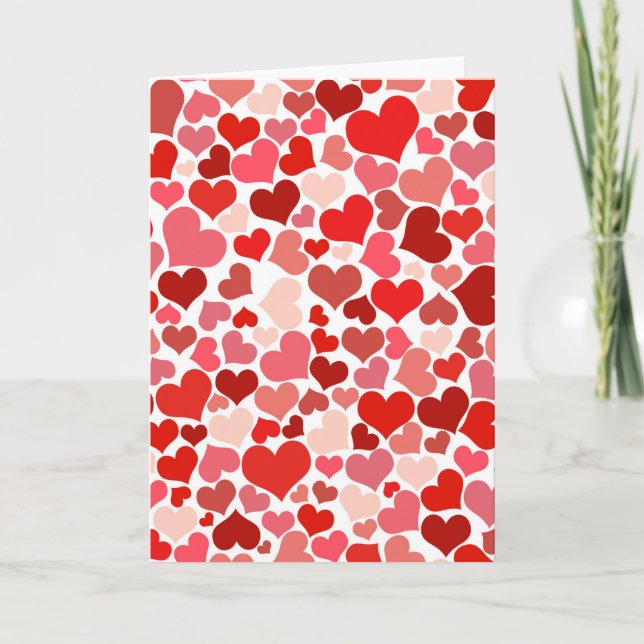 Love, Valentine, Day, Heart, Women, Pink, Rose Holiday Card (Front)