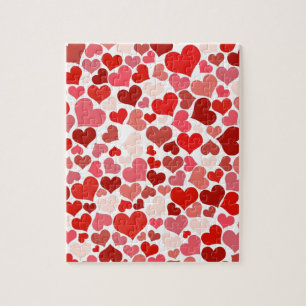 Love, Valentine, Day, Heart, Women, Pink, Rose Jigsaw Puzzle