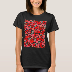 Love Valentine Day Heart Women Pink Rose T Shirt