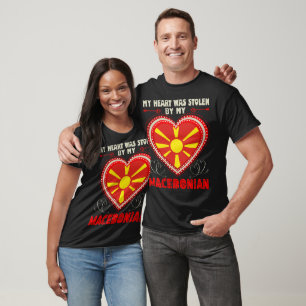 Love Valentine Heart Stolen Macedonian Gift T-Shirt