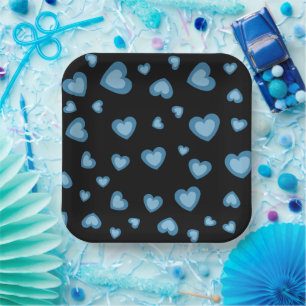 LOVE VALENTINE PARTY WITH HEARTS PAPER PLATES