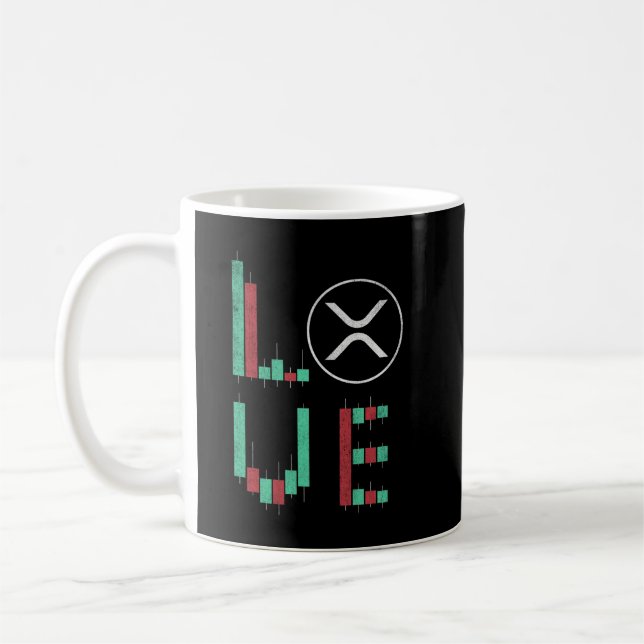 LOVE Valentine Ripple XRP Crypto Coin HODL Coffee Mug (Left)
