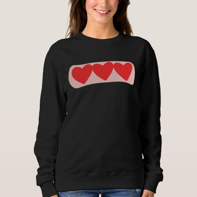 Love Valentine s Day Couple Relationship Heart In  Sweatshirt (Front)
