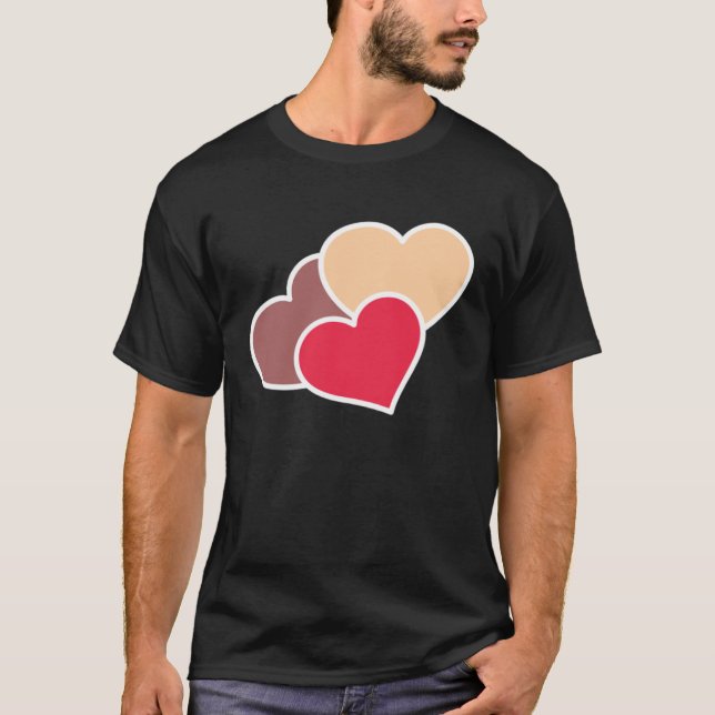 Love Valentine s Day Couple Relationship Heart In T-Shirt (Front)