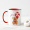 Love Valentine Teddy Bear with Balloons Coffee