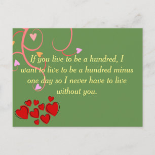 Love Valentine Wedding Wife Husband Peace Destiny Holiday Postcard
