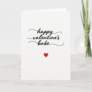 Love Valentines Babe Card