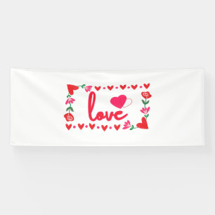 Love Valentine's Day 4x10 Vinyl Banner