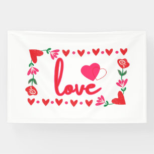 Love Valentine's Day 4x6 Vinyl Banner