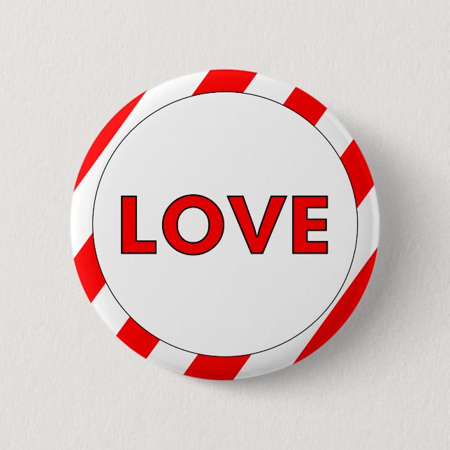 Love Valentines Day 6 Cm Round Badge (Front)