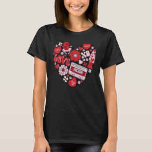 Love Valentine's Day Be Mine XOXO Heart Floral Val T-Shirt