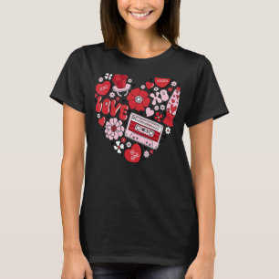 Love Valentine's Day Be Mine XOXO Heart Floral Val T-Shirt