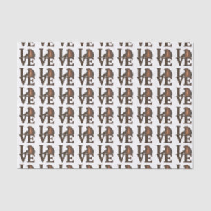 LOVE Valentine's Day Brown Chocolate Drop Candy Tissue Paper
