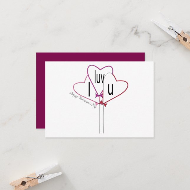 Love Valentine's Day Card (Front/Back In Situ)