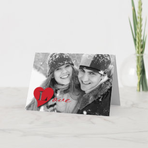 Love. Valentine's Day Custom Photo Holiday Card