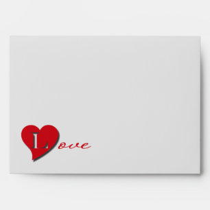 Love.  Valentine's Day Envelope