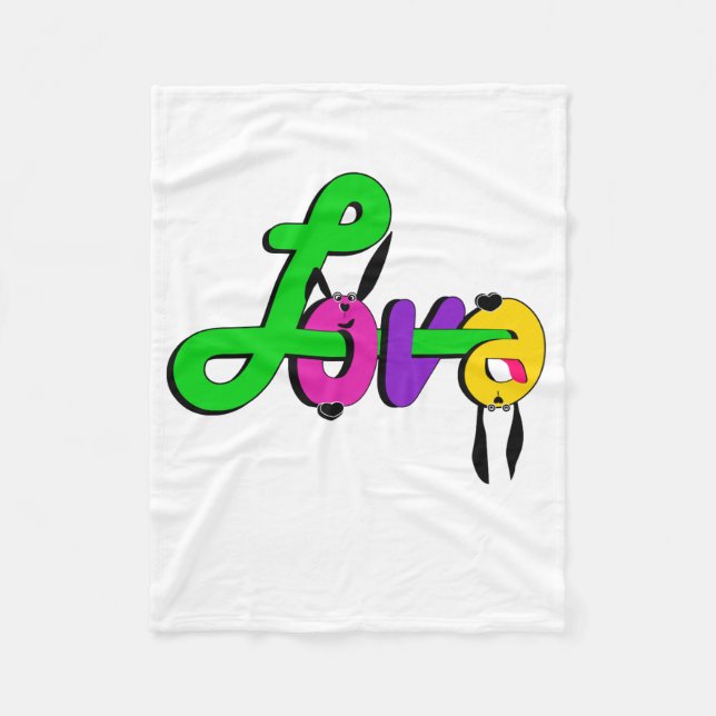 Love, Valentine's day Fleece Blanket (Front)
