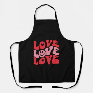 Love Valentine's Day Groovy Funny Holiday  Apron
