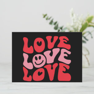 Love Valentine's Day Groovy Funny Holiday Card
